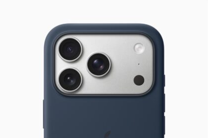 iPhone 17 Pro shown in a Silicone Case in midnight.