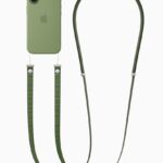 A green Crossbody Strap is shown with iPhone 17.