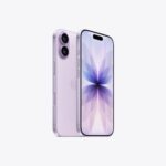 iPhone 17, back exterior, lavender color, Dual Fusion camera system, front exterior, all screen design, Dynamic Island, thin black display border, side exterior, Action button, volume buttons, Side button, Camera Control button  