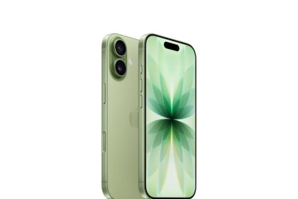 iPhone 17, Back and front exterior overlapping, Sage color, Dual Fusion Camera System, dynamic island, camera control