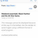 This Message Cannot Be Displayed Because Of the Way It is Formatted