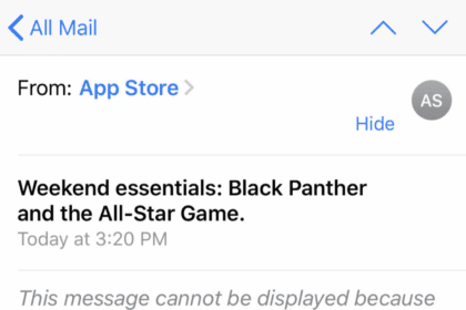 This Message Cannot Be Displayed Because Of the Way It is Formatted