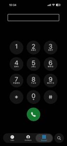 iPhone keypad