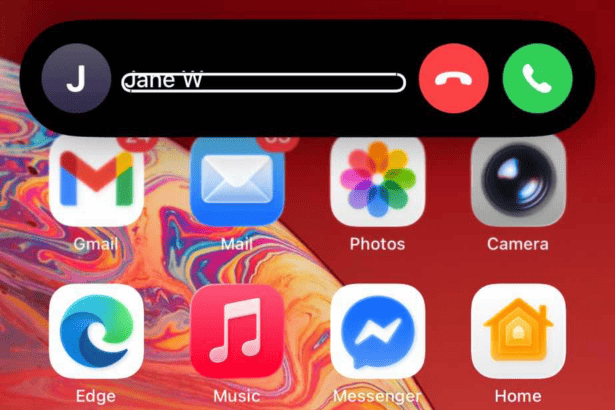Incoming Call on an iPhone