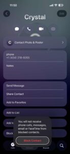 Block a caller on iPhone