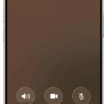 iPhone showing an active phone call, with the option to tap the More button.