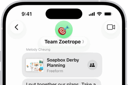 A group conversation including shared files.