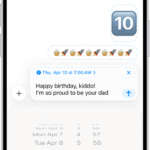 A Messages conversation with messages scheduled to be sent later.