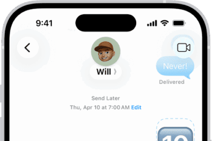 A Messages conversation with messages scheduled to be sent later.
