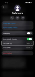 Set up translation on iPhone messages