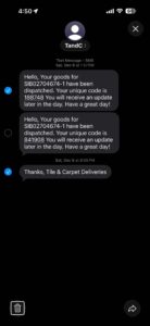 Tap delete icon to delete the messages on iPhone