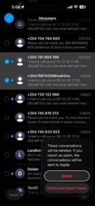 Delete multiple messages on iPhone