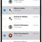 Recovering all messages deleted within two conversations.