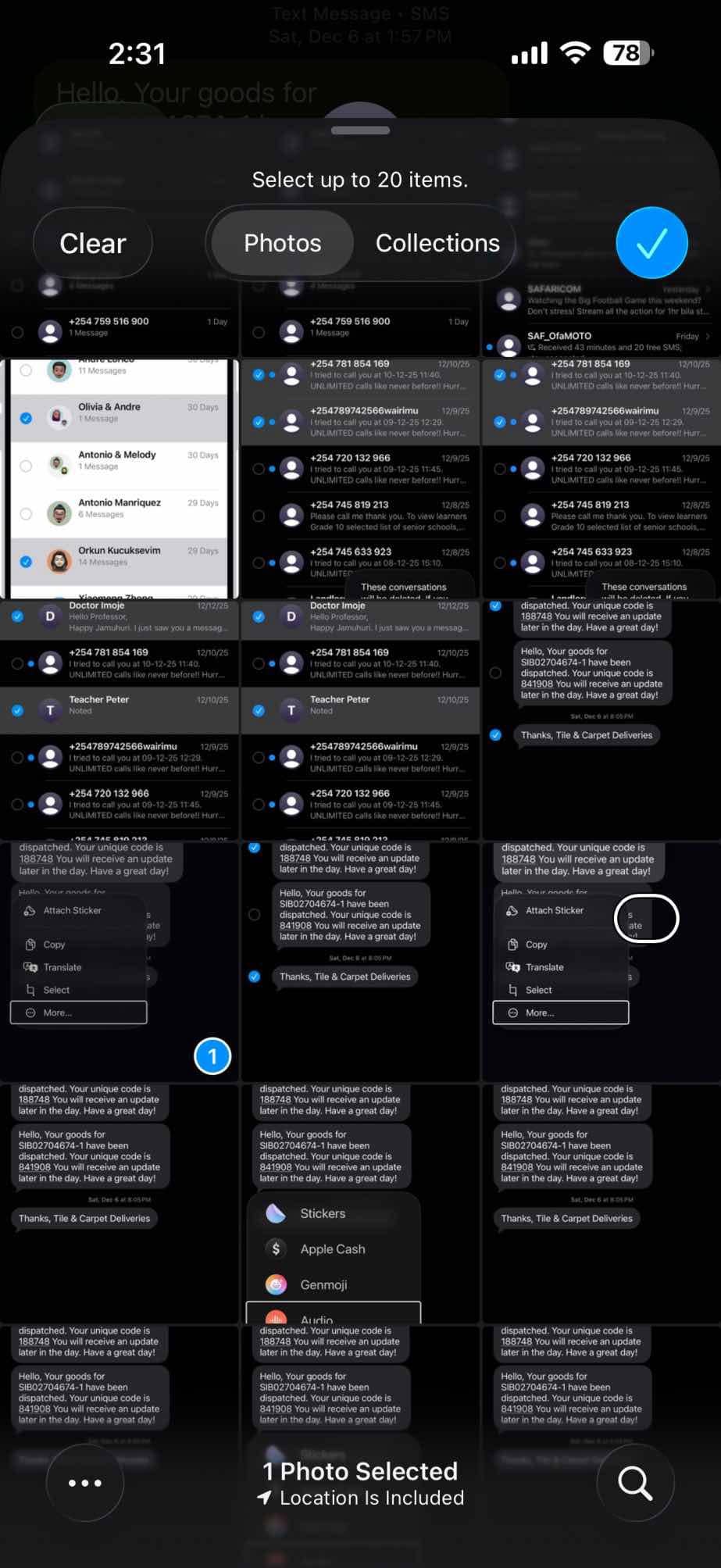 how to send a photo with message on iphone