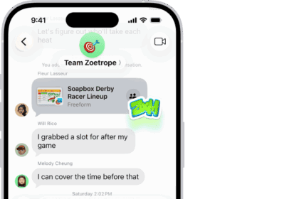 Stickers appear below a conversation. Each button across the top of the card opens a sticker pack.