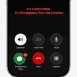 If you are outside both cellular and Wi-Fi coverage, you can text emergency services via satellite.