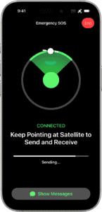Onscreen instructions help you stay connected to the satellite.