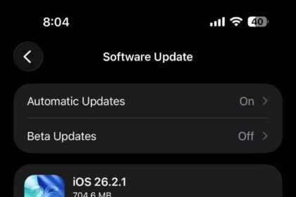 In Settings on iPhone, tap Update Now"