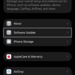 In Settings on iPhone, tap "Software Update"