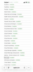 Check iMessage service status on Apple’s System Status website