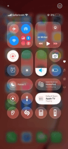 In Control Center on iPhone, touch and hold the “Power” button