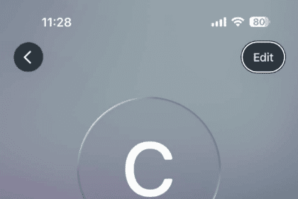 Tap on Edit button in the contact card