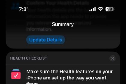Steps count in Health app for iPhone
