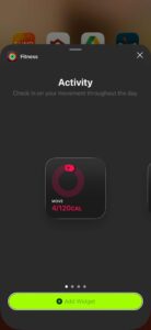 Add steps widget on iPhone