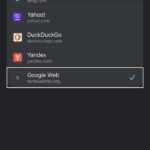 google chrome search engine settings on iPhone