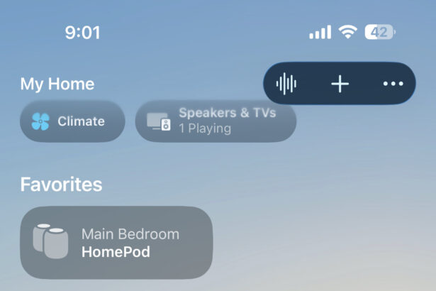 Screenshot showing home app on iPhone