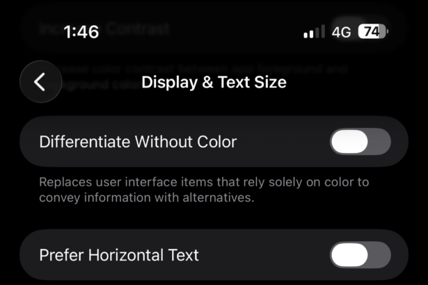 Turn on auto brightness in iPhone settings