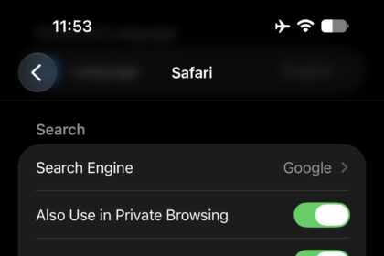 Block pop-ups settings in Safari settings for iPhone