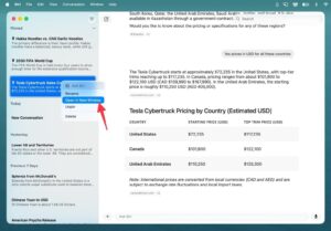 Opening a Siri conversation in new window on Mac in macOS 27 Golden Gate  