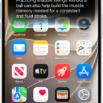 An iPhone showing Siri answering a request about how to improve a tennis backhand.