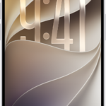 The iPhone Lock Screen showing the time and date near the top and icons for the Flashlight and Camera near the bottom.