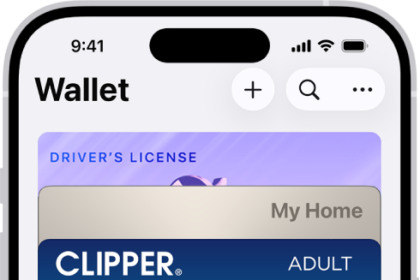 The Wallet screen, showing multiple cards and passes.