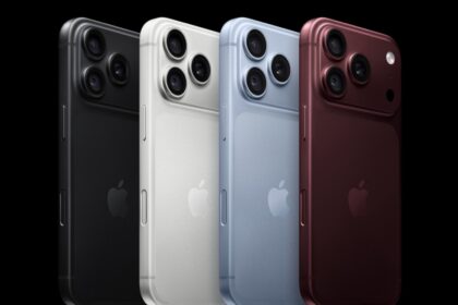 iPhone 18 Pro is displayed in black, silver, glacier, and burgundy.
