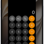 An iPhone screen showing Guided Access being set up. iPhone is being temporarily locked to just the Calculator app, and one of the buttons in the app has been disabled.