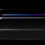 iPad Pro, landscape orientation, front exterior, space black color, aluminum and glass enclosure