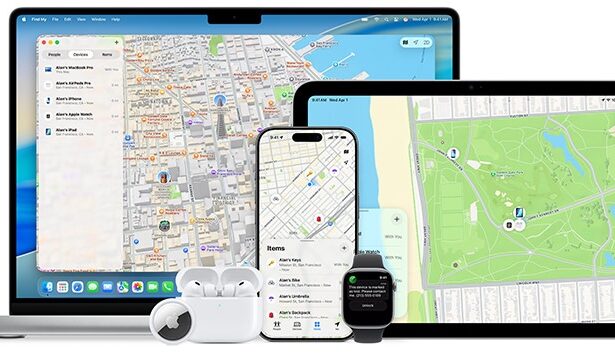Find My app on macOS, iPadOS, iOS, watchOS, AirPods and AirTag,