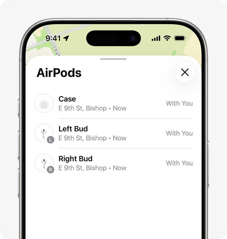 If your AirPods are separated, choose which bud that you want to find.