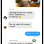 A conversation using iMessage.