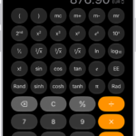 The basic calculator with a currency conversion.
