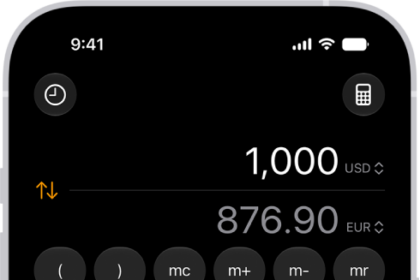 The basic calculator with a currency conversion.