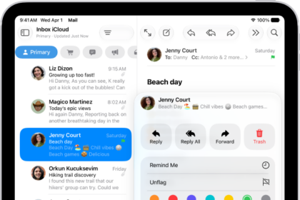 An open email. The menu with options for adding or removing a flag is shown on the right.