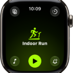 The Workout screen with the Outdoor Run workout highlighted.