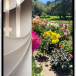The iPhone screen showing the Lock Screen sliding to the left and the Camera open on the right side of the screen.