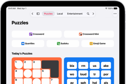 The Puzzles feed in the News app.