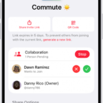 The Manage Collaboration screen in the Music app.