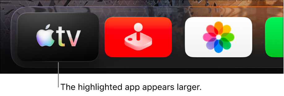 Highlighted app on Home Screen